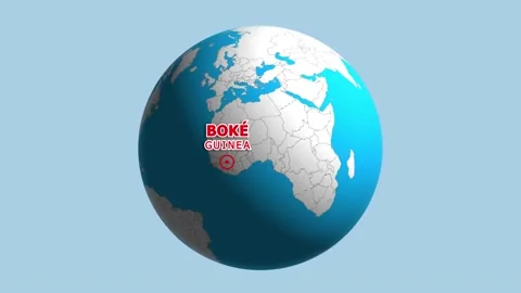 GUINEA BOKE ZOOM IN FROM SPACE Video stock 177489183