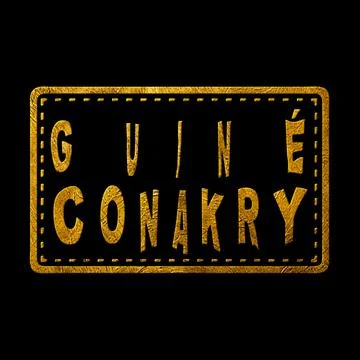 Guinea Conakry Seal Map Design Stock Illustration