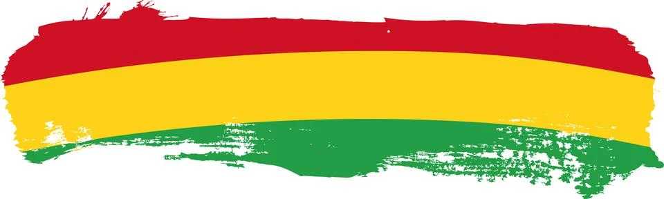 Guinea flag brush shape, vector illustration イラスト素材