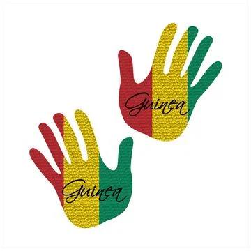 Guinea flag hand vector 库存插图