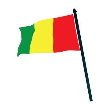 Guinea flag icon Stock Illustration