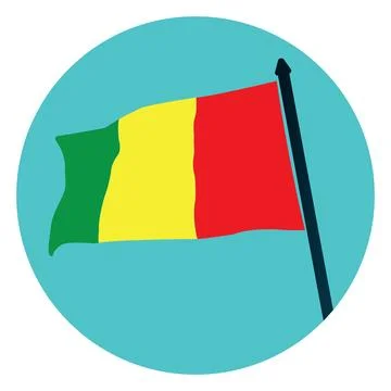 Guinea flag icon Stock Illustration
