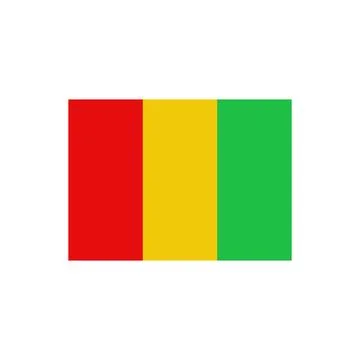 Guinea flag icon vector Stock Illustration