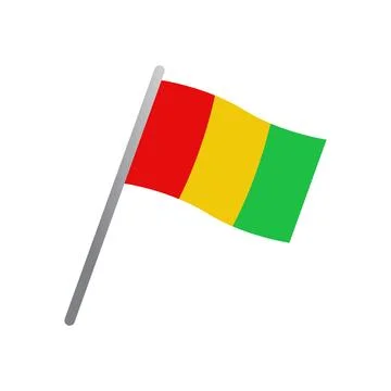 Guinea flag icon vector Stock Illustration