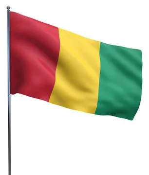 Guinea Flag Image Stock Illustration