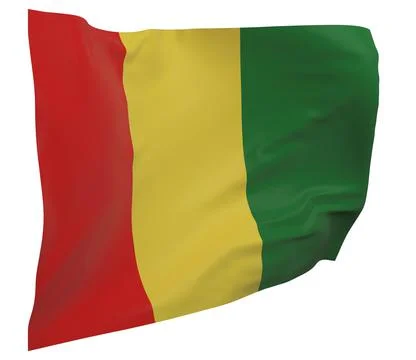 Guinea flag isolated Stock Illustration