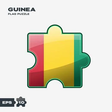 Guinea Flag Puzzle Stock Illustration