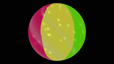 Guinea flag in a round ball rotates. Flicker and shine. Animation loop Stock Footage 145857629