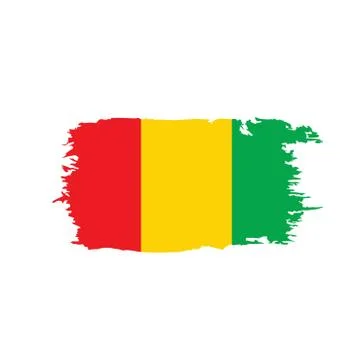 Guinea flag, vector illustration Stock Illustration