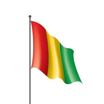 Guinea flag, vector illustration Stock Illustration