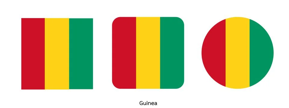 Guinea flag, vector illustration Stock Illustration