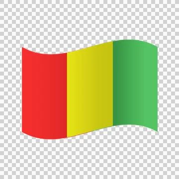 Guinea flag vector illustration simple design waving. Illustration