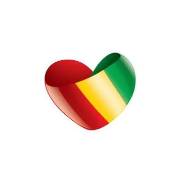 Guinea flag, vector illustration on a white background Stock Illustration