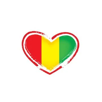 Guinea flag, vector illustration on a white background Stock Illustration