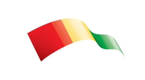 Guinea flag, vector illustration on a white background Illustrazione stock