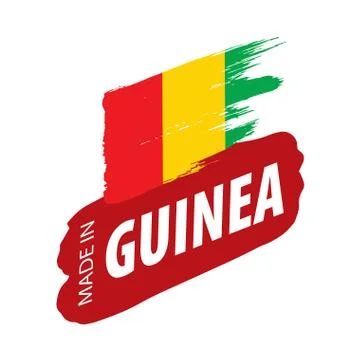 Guinea flag, vector illustration on a white background Stock Illustration