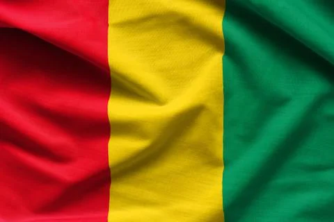 Guinea Flag waving 库存照片