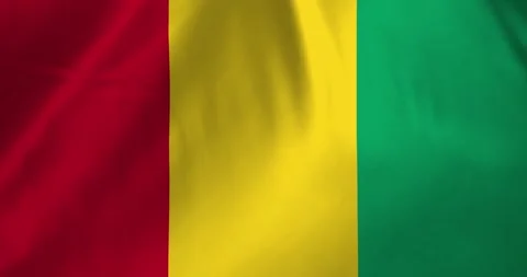 Guinea flag waving with the wind background loop video animation Video stock 327172029