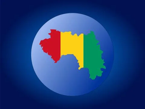 Guinea globe illustration Illustrazione stock