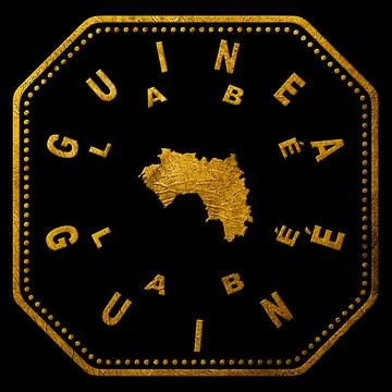 Guinea Labe Seal Map Design Stock Illustration