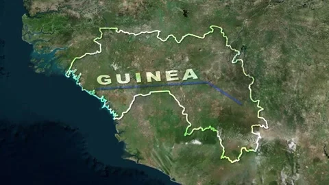 Guinea Map Animation Video stock 273308123