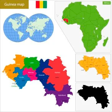 Guinea map Stock Illustration