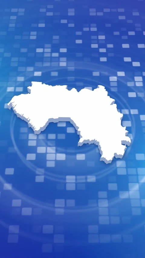Guinea Map Intro Stock Footage 259980147