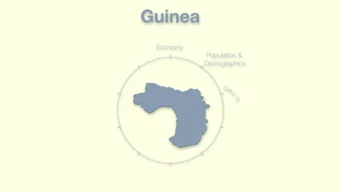 Guinea MAP revealingmotion graphics data elements Stock Footage 339858541