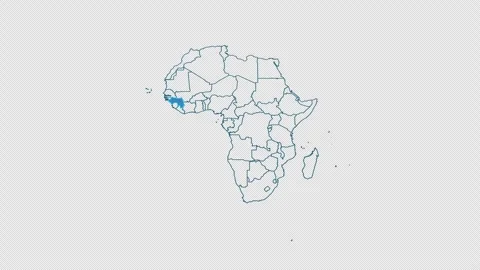 Guinea map on transparent background.Location of Guinea Stock Footage 319476161
