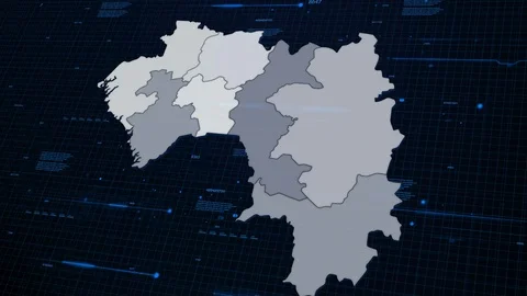 Guinea network map Stock Footage 87977385