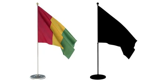 Guinea  office small flag pole Illustrazione stock