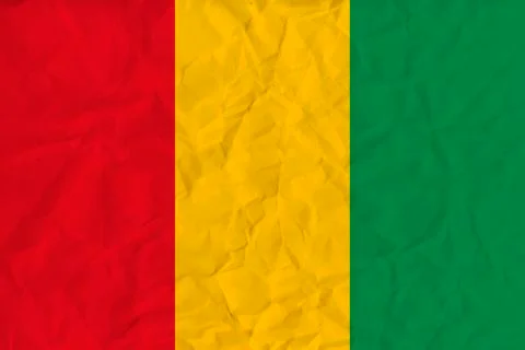 Guinea paper  flag Stock Illustration