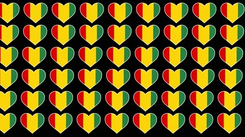 Guinea Pattern Love flag design background Stock Footage 142255600