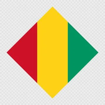 Guinea rhombus flag. Vector illustration. Illustrazione stock