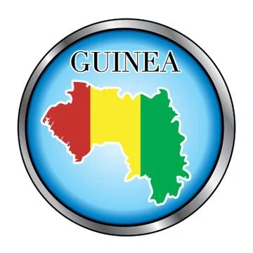 Guinea Round Button Stock Illustration