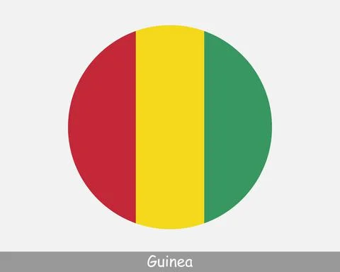 Guinea Round Flag Stock Illustration