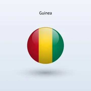 Guinea round flag. Vector illustration Stock-Illustration