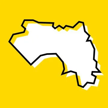 Guinea simplified vector map Stock Illustration