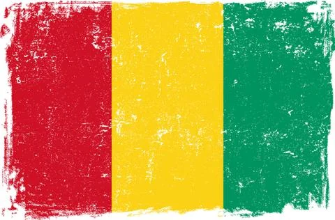 Guinea Vector Flag on White Stock Illustration