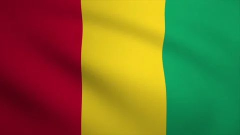 Guinea Waving Flag Background Animation. Looping seamless 3D animation. Mot.. Stock Footage 257191219
