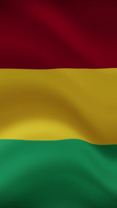 Guinea Waving Flag in Vertical Orientation – Realistic Loop Animation Stock Footage 294949312