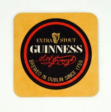 Guinness Foreign Extra Stout beer coaster Stock Photos
