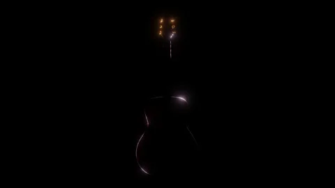 Guintar on a black background caustic glitters. Seamless loop product Video stock 234645497