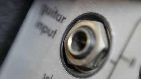 Guitar Amp Plugin Plug In, Plugging in guitar Video stock 129849674