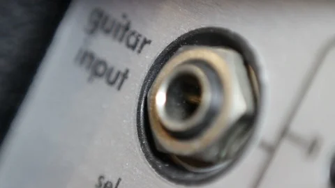 Guitar Amp Plugin Plug In, Plugging in guitar Video stock 129849713