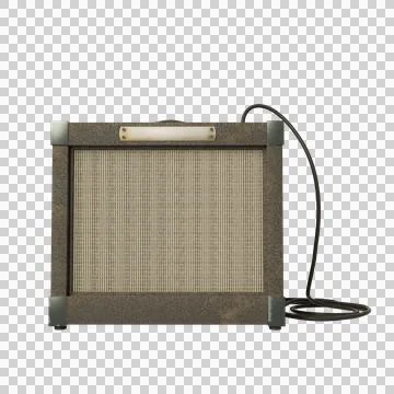 Guitar amp on transparent background Stock Illustration