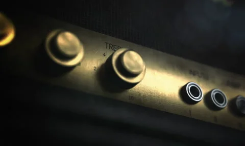 Guitar Amplifier Close-Up Stock Footage 163167668