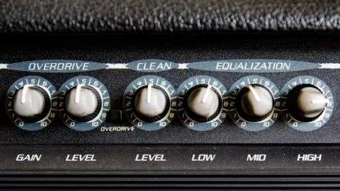 Guitar Amplifier dials Stock Photos