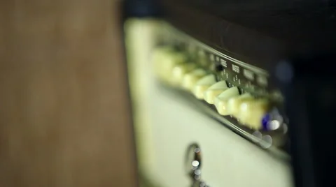 Guitar amplifier on studio Stock Footage 59872639