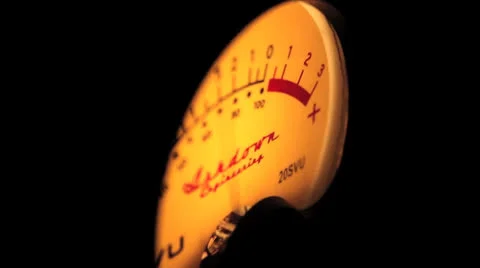 Guitar Amplifier Volume Meter Stock Footage